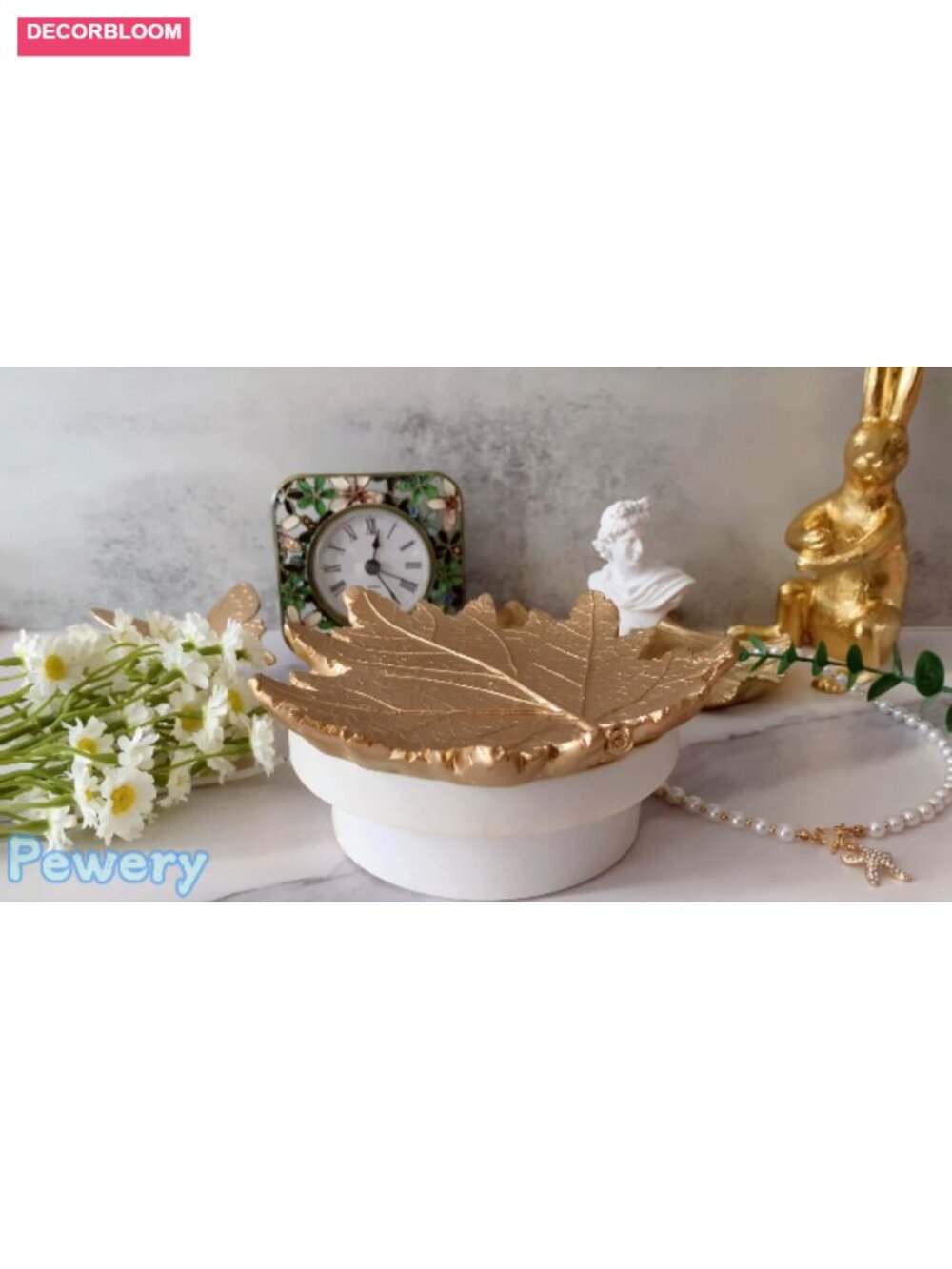 Resin Leaf Shaped Jewelry Dish Ring Holder Trinket Organizer Gift - Picture 6 of 6